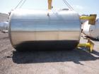Used G.W. Taylor Tank, 6000 Gallon, 316 Stainless Steel, Vertical. Approximate 108” diameter x 144” straight side, dished top and bottom. Partial bottom sidewall dimple jacket, no rating. (4) Sidewal...