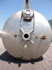 Used G.W. Taylor Tank, 6000 Gallon, 316 Stainless Steel, Vertical. Approximate 108” diameter x 144” straight side, dished top and bottom. Partial bottom sidewall dimple jacket, no rating. (4) Sidewal...