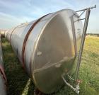 Used- Tolan Horizontal Tank, 5,800 Gallons, Stainless Steel. Approximate 78