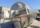 Used 6,000 Gallon 316 Stainless Steel Jacketed & Double Motion Agitated Tank with scraper agitation and center agitation with turbine blade paddles. Vessels measures 10' diameter X 10' straight side ...