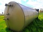 Used Valley Foundry stainless steel storage tank, approximately 7,000 gallon cap