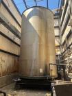 Used Valley Foundry 17,000 Gallon Vertical Stainless Steel Tank | 12' Diameter | Flat Bottom