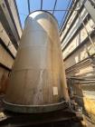 Used Valley Foundry 17,000 Gallon Vertical Stainless Steel Tank | 12' Diameter | Flat Bottom