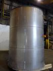 Used Valley Foundry & Machine Works Tank, Approximate 5,000 Gallon, 304 Stainless Steel, Vertical. Approximately 102