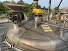 Used- Viatec 10,000 Gallon Stainless steel Tank.  Vertical. Approximately 11' diameter x 11' straight side. Dish top and bot...