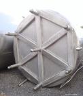 Used Walker Stainless Tank, 5000 Gallon, Model 9559, 304 Stainless Steel, Vertical. Approximately 96” diameter x 164” straight side, dished top, sloped bottom. Openings: top (2) 1-1/4” NPT, 2