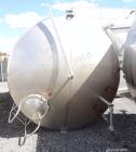 Used Walker Stainless Tank, 5000 Gallon, Model 9559, 304 Stainless Steel, Vertical. Approximately 96” diameter x 164” straight side, dished top, sloped bottom. Openings: top (2) 1-1/4” NPT, 2