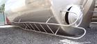 Used Walker Stainless Tank, 5000 Gallon, Model 9559, 304 Stainless Steel, Vertical. Approximately 96” diameter x 164” straight side, dished top, sloped bottom. Openings: top (2) 1-1/4” NPT, 2