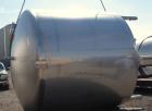 Used Walker Stainless Tank, 5000 Gallon, Model 9561, 304 Stainless Steel, Vertical. Approximate 120” diameter x 104” straight side, dished top, sloped bottom. Openings top (2) 3” NPT, 18” man way wit...