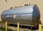 Used Walker Stainless Tank, Model HHT, Approximate 13,500 Gallon, 316L Stainless Steel, Horizontal. 120” Diameter x 264” straight side, dished heads. (2) Top entering agitators with approximate 1-1/2...