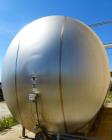 Used Walker Stainless Tank, Model HHT, Approximate 13,500 Gallon, 316L Stainless Steel, Horizontal. 120” Diameter x 264” straight side, dished heads. (2) Top entering agitators with approximate 1-1/2...