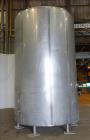 Used Walker Jacketed Tank. 6000 Gallon, Vertical 304 Stainless Steel.