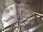 Used Walker, 5000 Gallon, Sanitary, Jacketed Mix Tank/Silo. Sweep mixer driven by Hydraulic Drive. 8'6