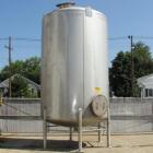 Used- Walker 5000 Gallon 304 stainless Steel Vertical Tank. This tank has a dome top and a dish bottom. The tank diameter is...