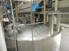 Used- 10,000 Gallon Walker Stainless Steel Jacketed Mix Tank. T316 SS inner shell. T304 SS Jacket. Model 8316-4. Dimensions ...