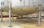 Used Walker Storage Tank, 10,000 Gallon, 304L stainless steel, vertical. Approximate 138