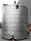 Used Walker Stainless Tank, 8500 Gallon, 304 Stainless Steel, Vertical. Approximate 132” diameter x 144” straight side, coned top, flat bottom. Top entering disperser, approximate 1-1/2” diameter x 8...