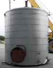 Used Walker Stainless Tank, 8500 Gallon, 304 Stainless Steel, Vertical. Approximate 132” diameter x 144” straight side, coned top, flat bottom. Top entering disperser, approximate 1-1/2” diameter x 8...