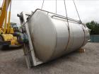 Used Walker Jacketed Tank, 10,000 Gallon, 304 Stainless Steel, Vertical.
