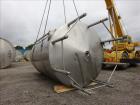 Used Walker Jacketed Tank, 10,000 Gallon, 304 Stainless Steel, Vertical.