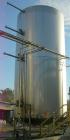 USED: Walker 21,000 gallon, type 304L stainless steel, storage tank. Vertical, dished heads, approximate 12' diameter x 24' ...