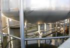 USED: Walker 21,000 gallon, type 304L stainless steel, storage tank. Vertical, dished heads, approximate 12' diameter x 24' straight side. Top openings include an 18