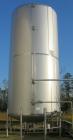 USED: Walker 21,000 gallon, type 304L stainless steel, storage tank. Vertical, dished heads. Approximate 12' diameter x 24' ...