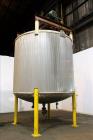 Used Zero Manufacturing Mixing Tank, 6,000 Gallon, 316 Stainless Steel, Vertical. Approximately 120