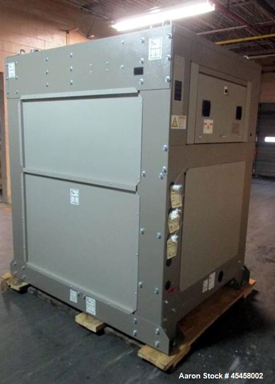 Used Milnor washer-extractor, model 42032 X7J, 170 lb capacity, 24"opening,  42" diameter x 32" deep chamber, 25.7 cu ft cylinder volume, rated for 709 maximum RPM (during extraction), 15 hp motor, 4...