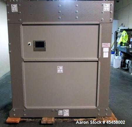 Used Milnor washer-extractor, model 42032 X7J, 170 lb capacity, 24"opening,  42" diameter x 32" deep chamber, 25.7 cu ft cylinder volume, rated for 709 maximum RPM (during extraction), 15 hp motor, 4...