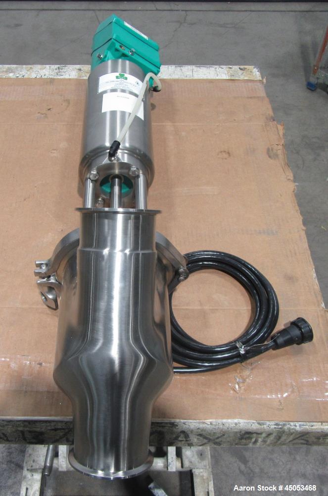 Unused Alfa Laval Tri-Clover 3" 316L Stainless Y Body Shut-Off Valves