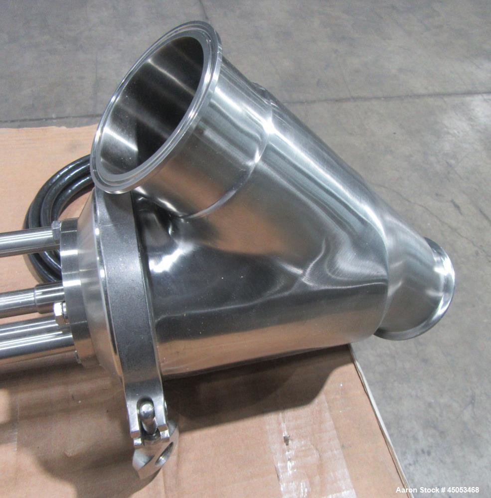 Unused Alfa Laval Tri-Clover 3" 316L Stainless Y Body Shut-Off Valves