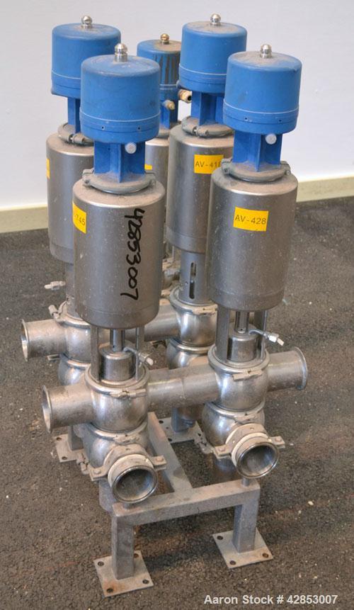 Used Stainless Steel Sanitary Valve Bank