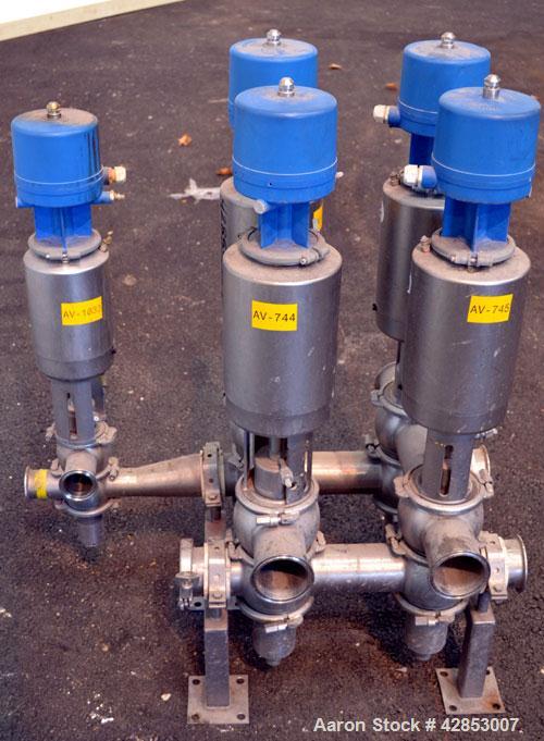 Used Stainless Steel Sanitary Valve Bank