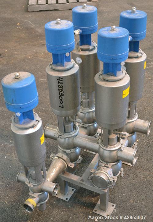 Used Stainless Steel Sanitary Valve Bank
