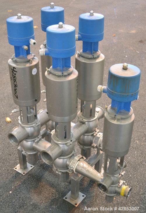 Used Stainless Steel Sanitary Valve Bank
