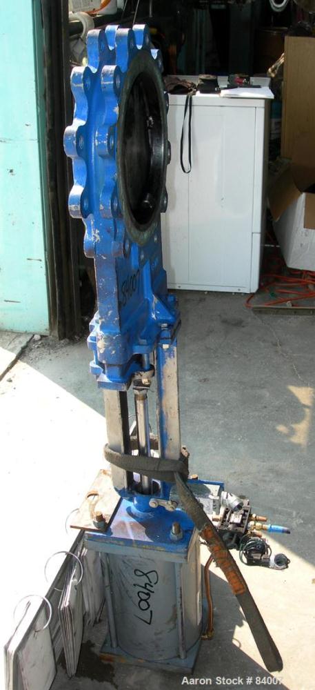 USED: Hilton 10" diameter air operated knife gate valve, model 201-CR-ST316. 316 stainless steel. Max 150 psi at 150 deg F. ...