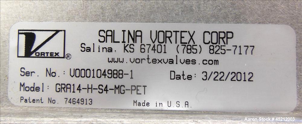 Unused- Salina Vortex Quantum Series Pneumatic Orifice Gate Valve, Model GRA14-H