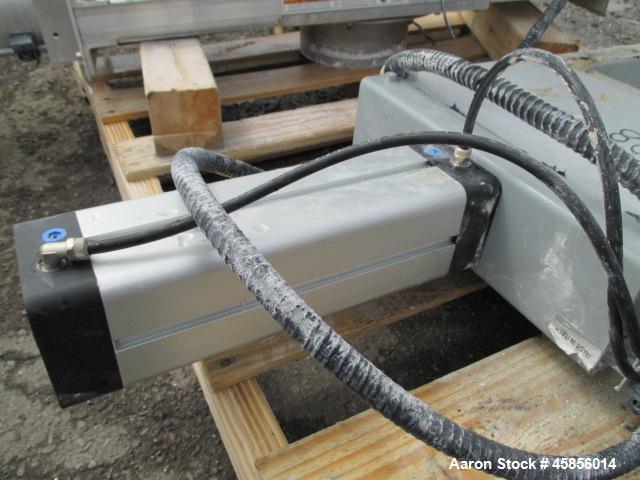 Used Vortex Slide Gate Valve. 11" x 11" Opening, pneumatically operated.