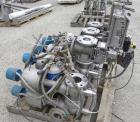 Used- Sanitary 3'' Valve Banks, Stainless Steel. (1) Bank with (3) Keystone Morin 316 stainless steel actuators, and (8) Tuc...