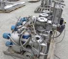 Used Sanitary 3'' Valve Banks, Stainless Steel. (1) Bank with (3) Keystone Morin 316 stainless steel actuators, and (8) Tuchenhagen valves, (1) Bank with (4) GEA type DE-OD3''-SZ valves, and (2) GEA ...