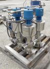 Used- Sanitary 3'' Valve Banks, Stainless Steel. (1) Bank with (3) Keystone Morin 316 stainless steel actuators, and (8) Tuc...