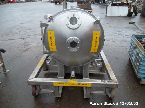 Used-Cornell Model #D-26 Versator. Type 316 Polished Sanitary Stainless Steel. Sanitary Connections, Quick opening hinged st...