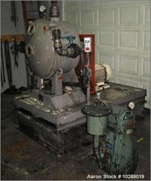 Used Cornell Versator Model D26 SN-9187, stainless steel with vacuum pump. Stainless steel contact parts. Front hinged cover with sight glass.25 hp XP tagged motor, V-belt driven with belt guard, 230...