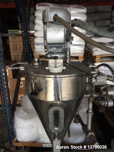 Used Fryma Model VE-1 Deaerator. Sanitary stainless steel construction, 12" diameter disc. Unit self contained with vacuum pump. Model NE-30A discharge pump, and controls, rated 661 lbs./hr. To 3300 ...