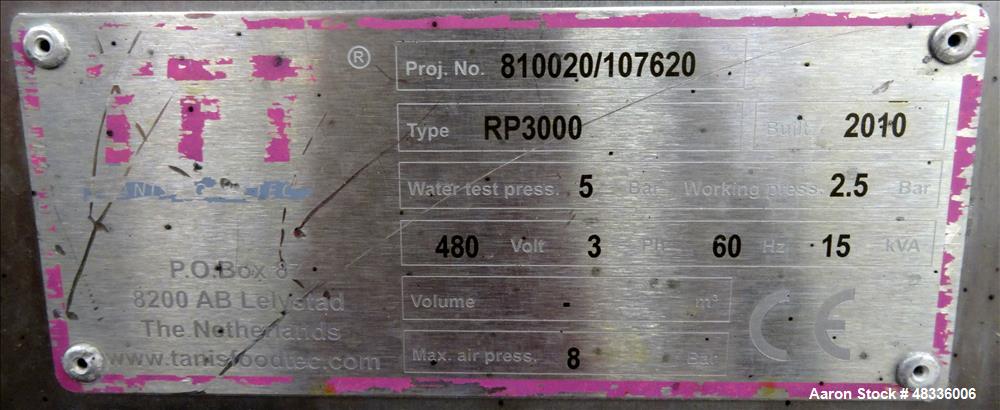 Used Tanis Food Tech Rotoplus Continuous Aerator, Model RP3000