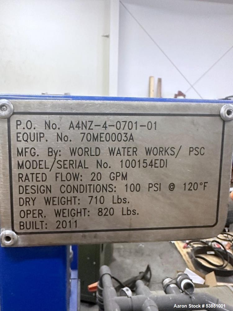 Unused World Water Works Reverse Osmosis System – Model 100154CIP