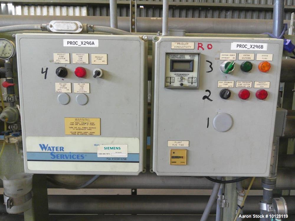 Used Water Services Corp. Reverse Osmosis Filtration System | 12 Tube Industrial RO Water System