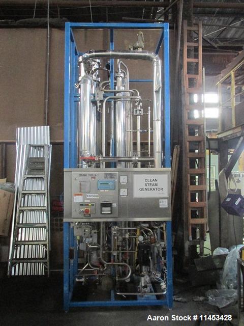 Used-One (1) used Finn Aqua pure steam generator, model 1500-S-1, single still with pump, shop order# 607002, serial# 38834,...