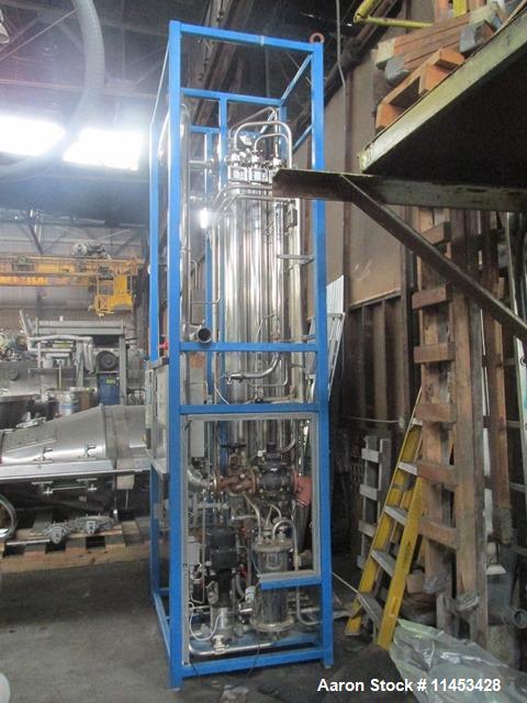 Used-One (1) used Finn Aqua pure steam generator, model 1500-S-1, single still with pump, shop order# 607002, serial# 38834,...